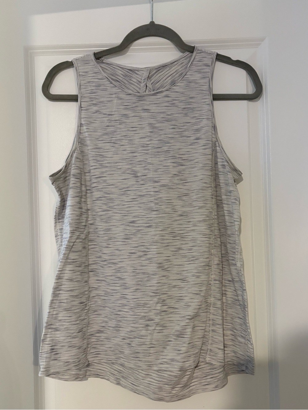 Lululemon Low Key Tank Tiger Space Dye Heather Gray Workout Tank Size M